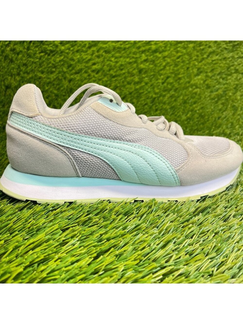 Puma Vista C Womens Size 6 Gray Blue Athletic Running Walking Shoes Sneakers